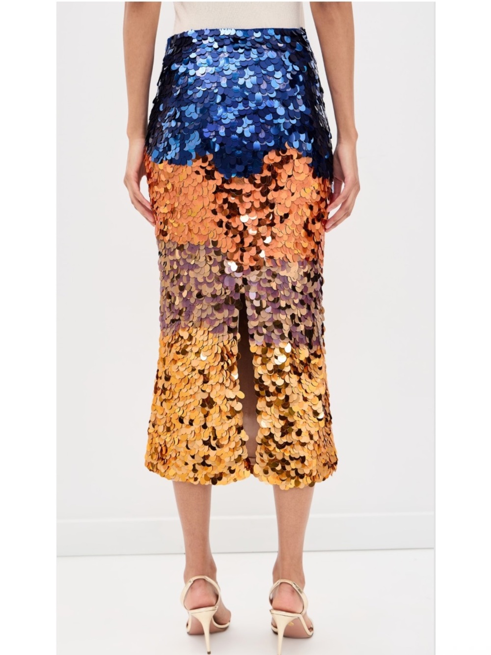 Ulla Johnson Helen Frankenthaler Sequin Colorblock Matilde Sequin Knit Skirt M - Picture 9 of 15